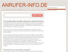 Tablet Screenshot of anrufer-info.de